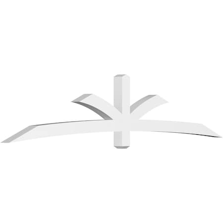 Ekena Millwork Davenport Architectural Grade PVC Gable Bracket, 108"W x 22 1/2"H x 4"D x 4"F, 5/12 Pitch GBP108X23X0404DAV00